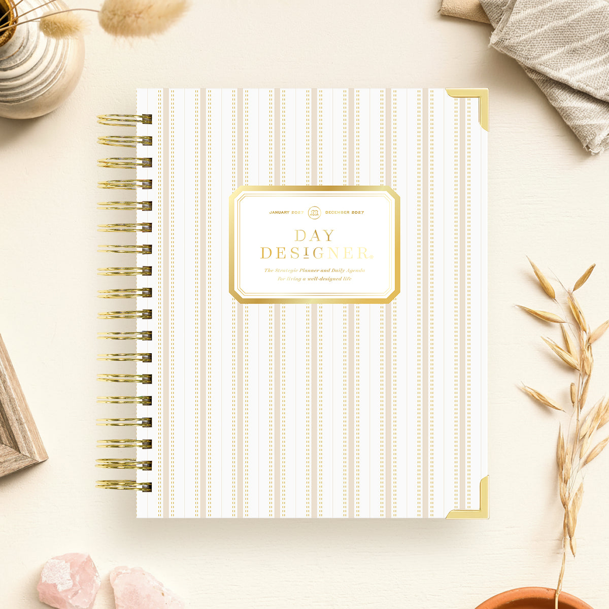 2027 Daily Planner: Ticking Stripe