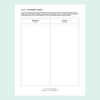 8-1/2 x 11 printable page for 2024 intentions with more of this and less of this columns