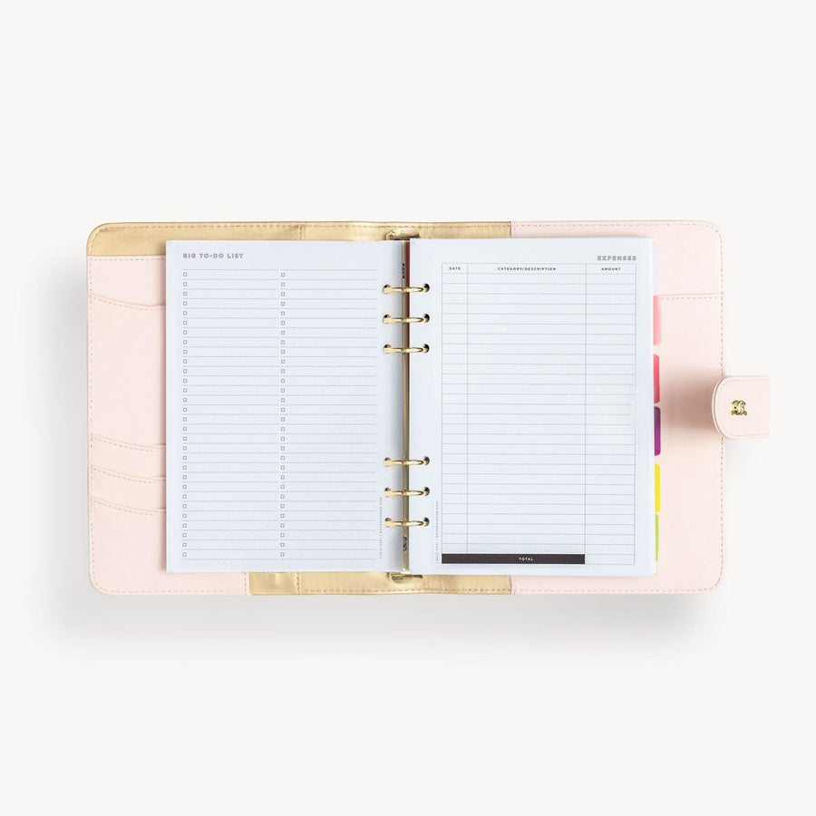 A5 Vegan Leather Planner: Blush