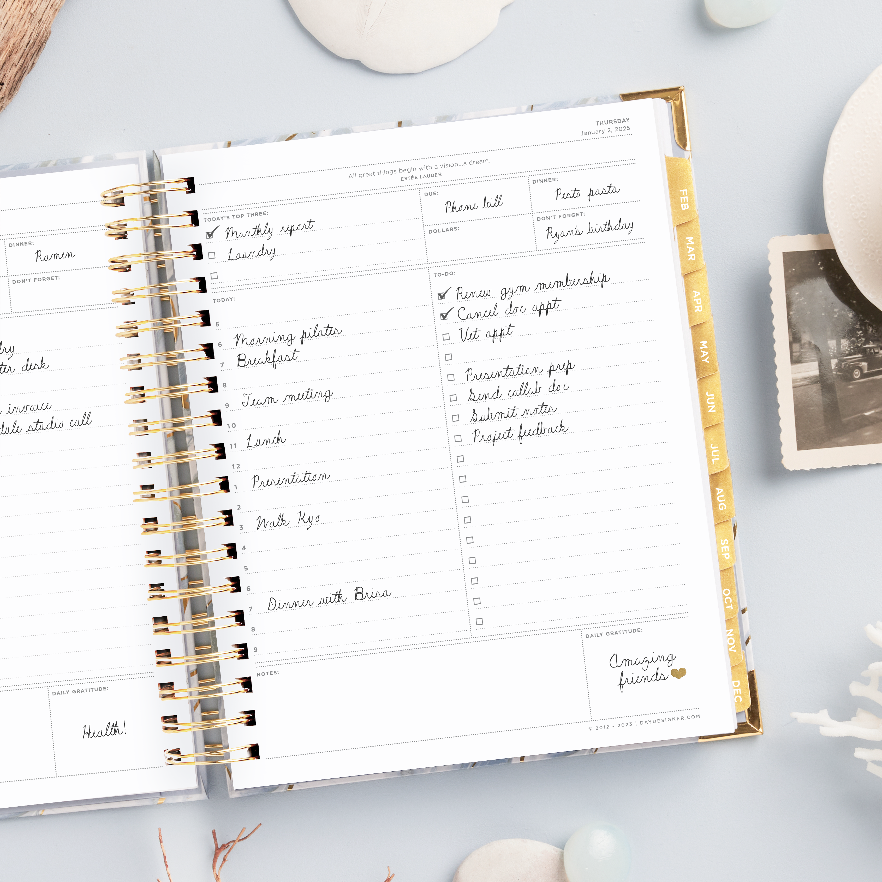 2025 Daily Planner: Azure