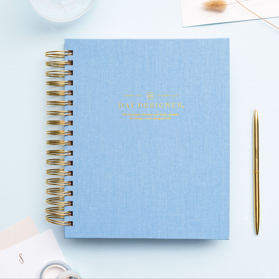 Day Designer 2025 daily planner: Chambray beautiful cover agenda book