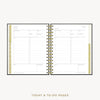 Day Designer 2026-27 mini weekly planner: Classic Black Pebble Texture cover with undated daily planning pages