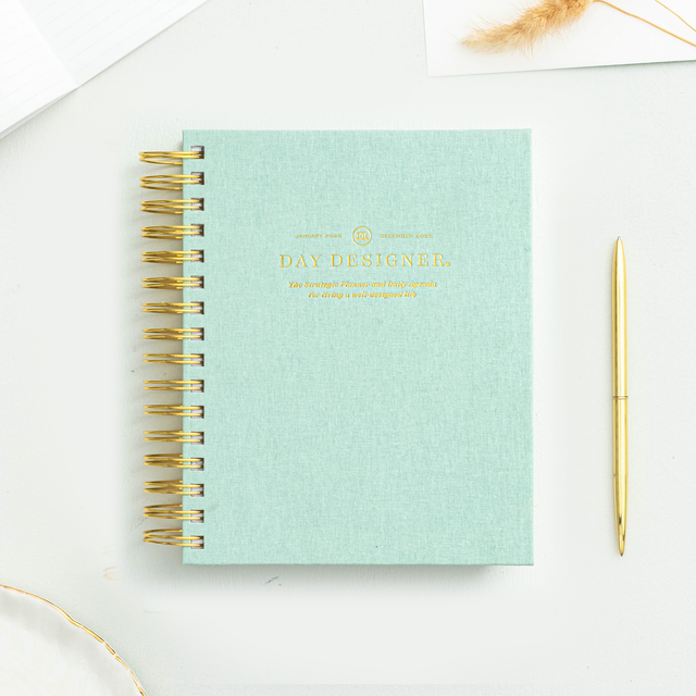 2025 Mini Daily Planner: Sage Bookcloth