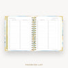 Day Designer 2026 mini weekly planner: sea and sky cover with favorite books and movies pages