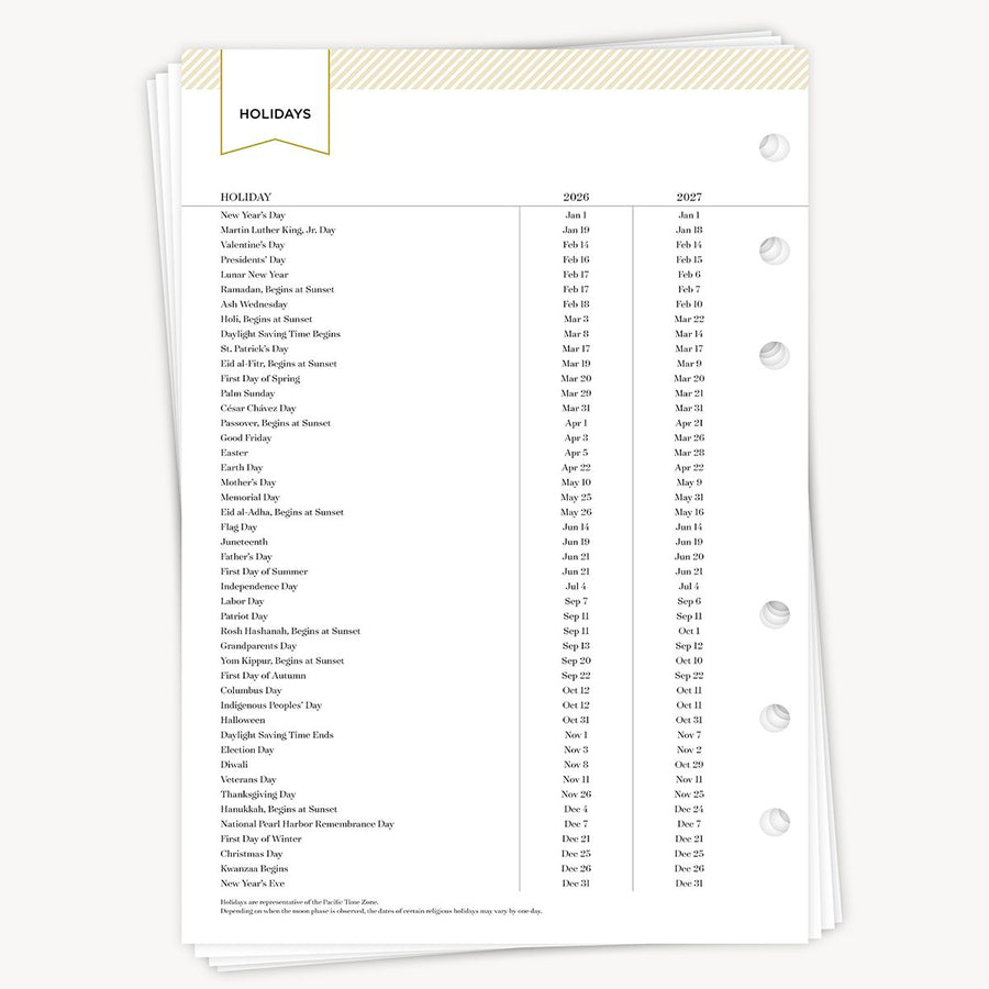 A5 Planner Inserts: 2026 Weekly/Monthly A5 (Calendar Year)