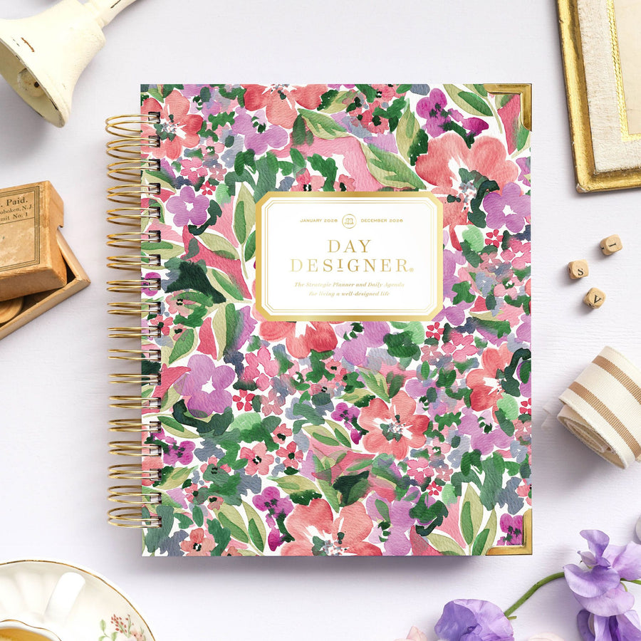 Day Designer 2026 daily planner: ula bloom beautiful cover agenda book