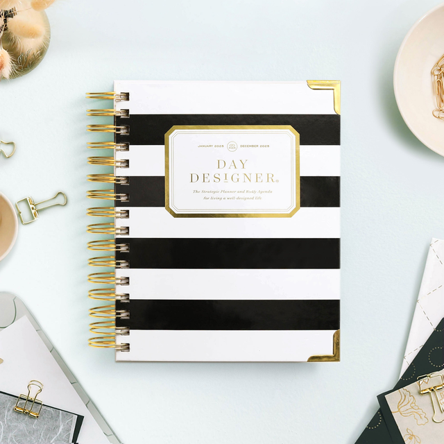 2025 Mini Weekly Planner: Black Stripe