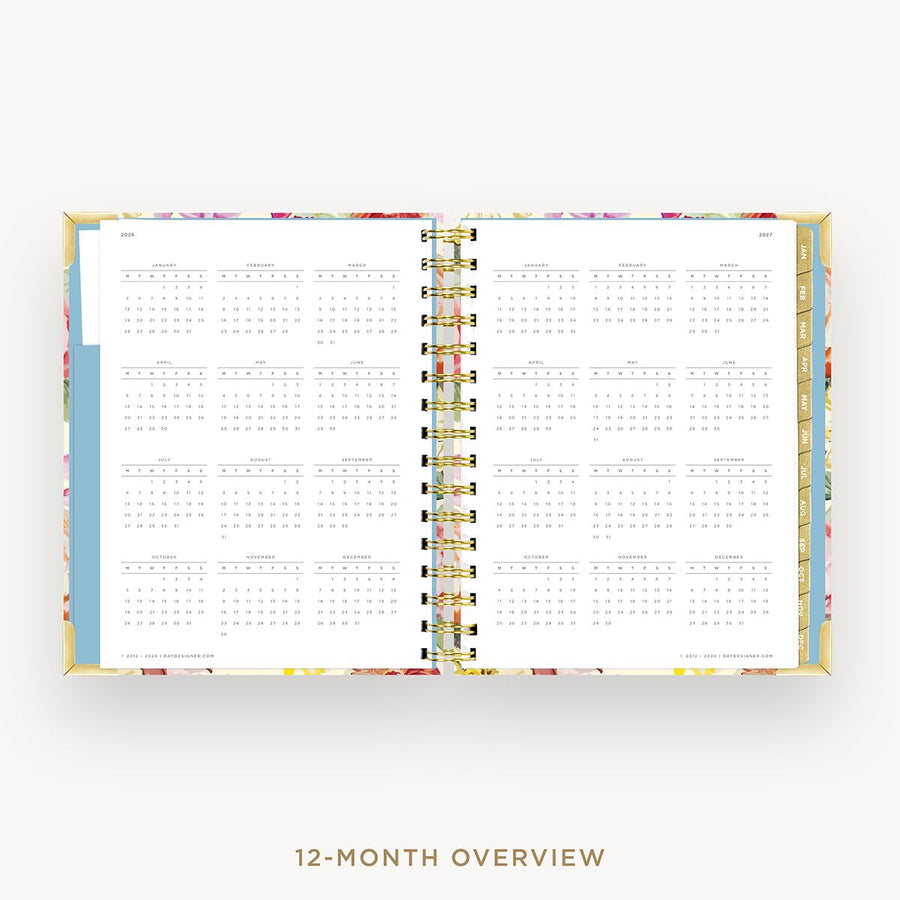 Day Designer 2026 mini weekly planner: oh so lovely cover with 12 month calendar