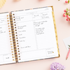 Day Designer 2025 daily planner: Fresh Sprigs opened with writing on it