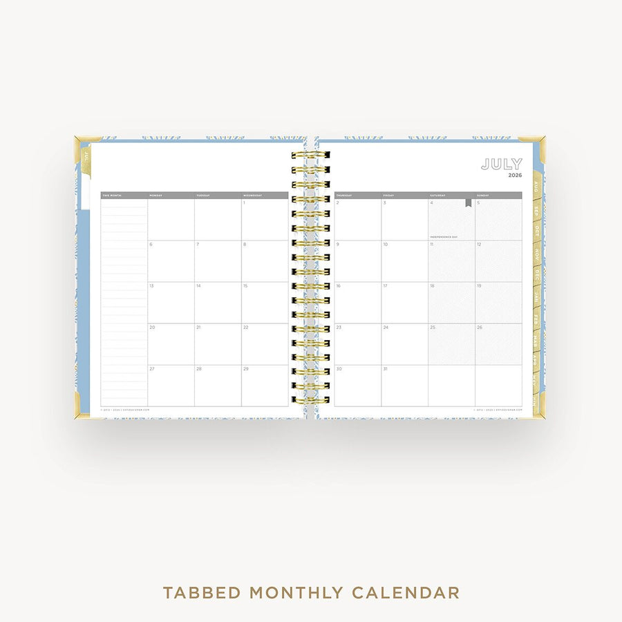 Day Designer 2026-27 weekly planner: Grand Shell cover with monthly calendar