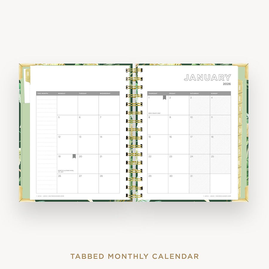 Day Designer 2026 mini weekly planner: st barts cover with monthly calendar