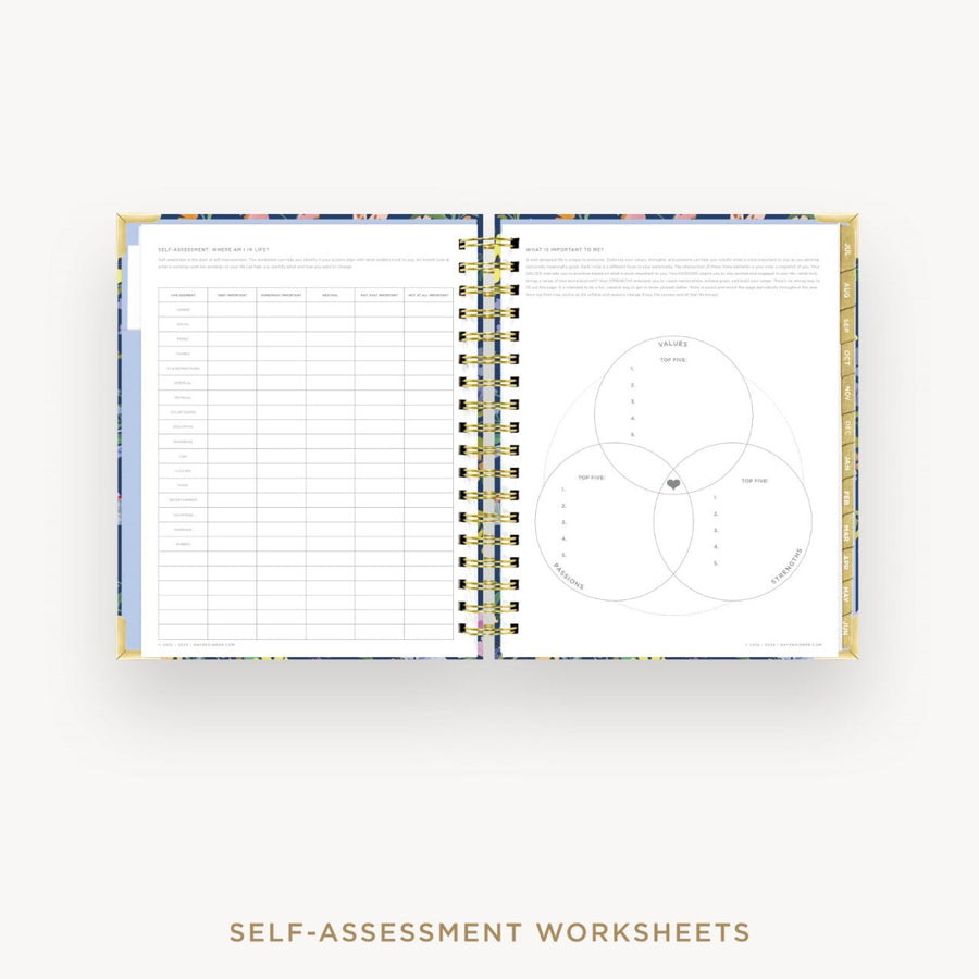 Day Designer 2026-27 daily planner: Day Lily cover with self assessment worksheet