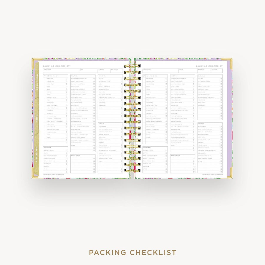 Day Designer 2026-27 weekly planner: Belle Vie cover with packing checklist