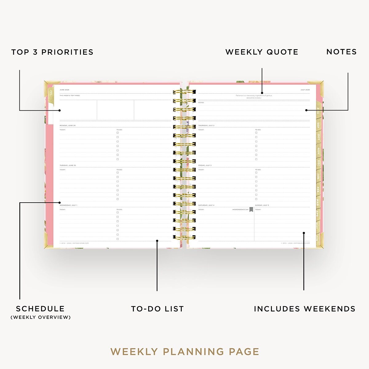 2026-27 Weekly Planner: Heirloom