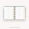 Day Designer 2025-26 daily planner: Black stripe cover with 12 month calendar