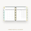 Day Designer 2025-26 daily planner: Black Stripe cover with monthly calendar