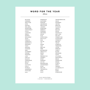 Free Word for the Year Printable