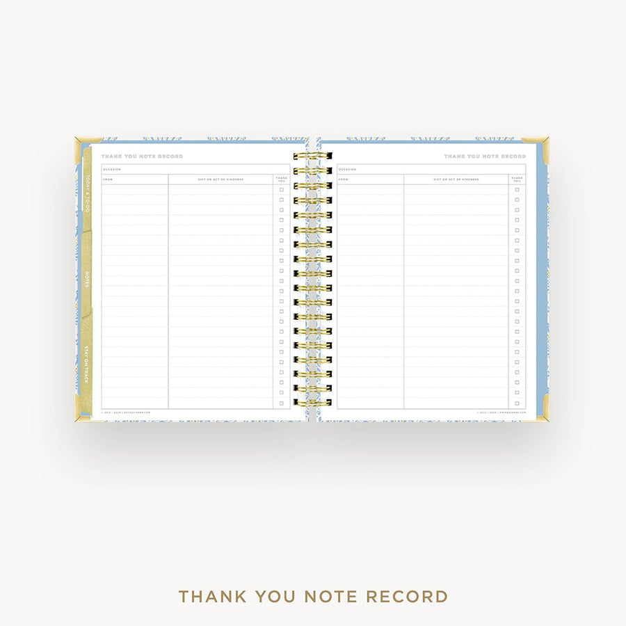 Day Designer 2026-27 weekly planner: Grand Shell cover with thank you notes pages