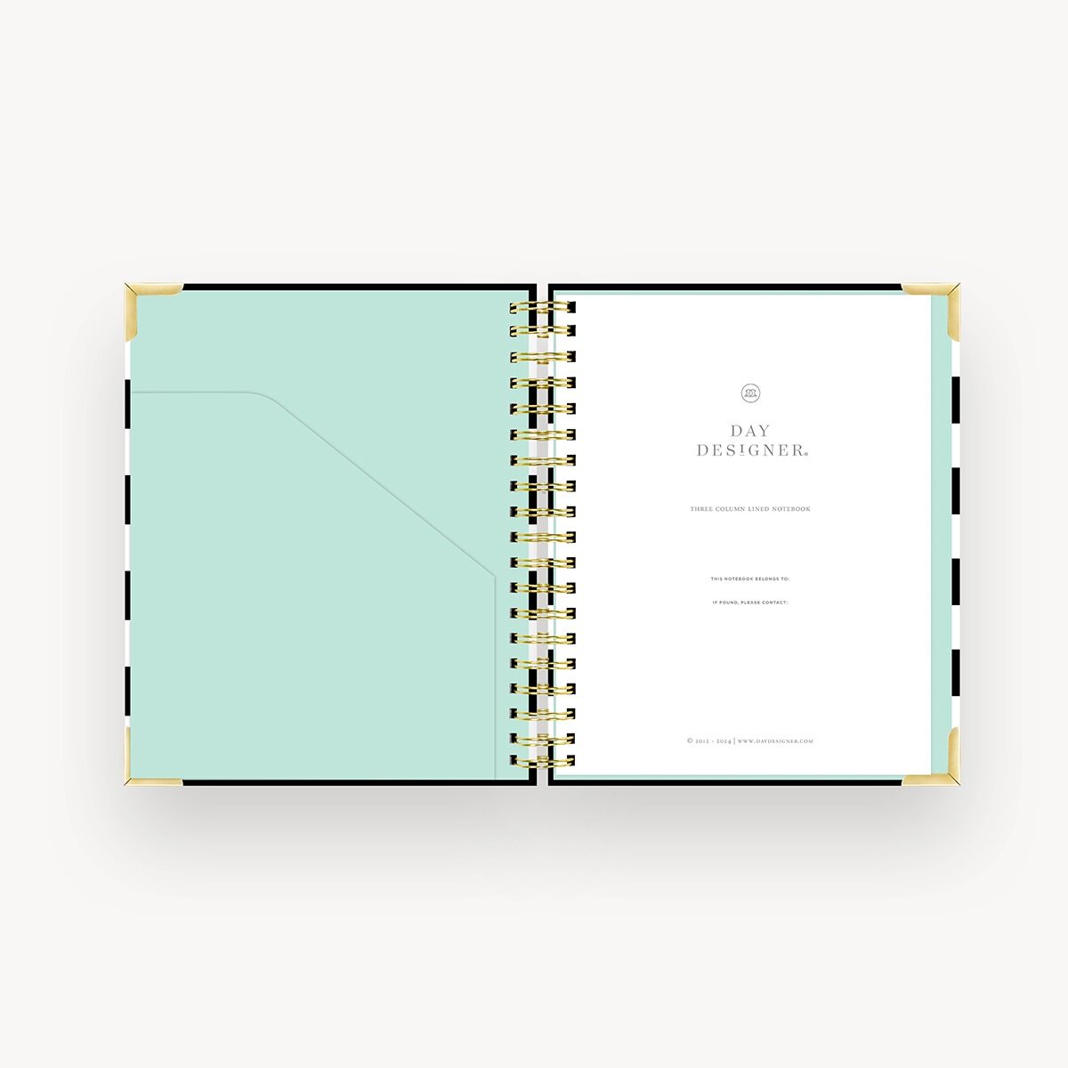 Lined Notebook: Black Stripe