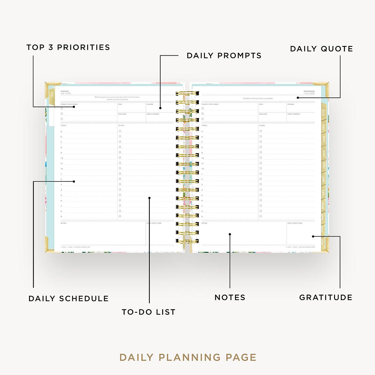 2025-26 Daily Planner: Capri