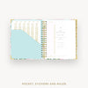 Day Designer 2025-26 daily planner: Capri cover with pocket and gold stickers