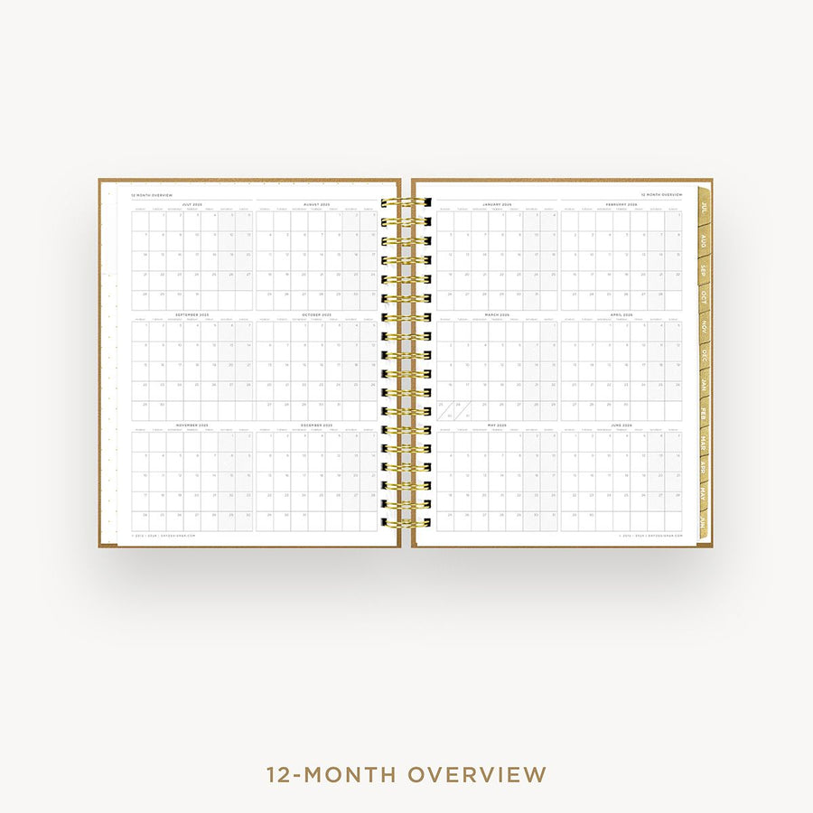 Day Designer 2025-26 daily planner: Caramel Latte cover with 12 month calendar