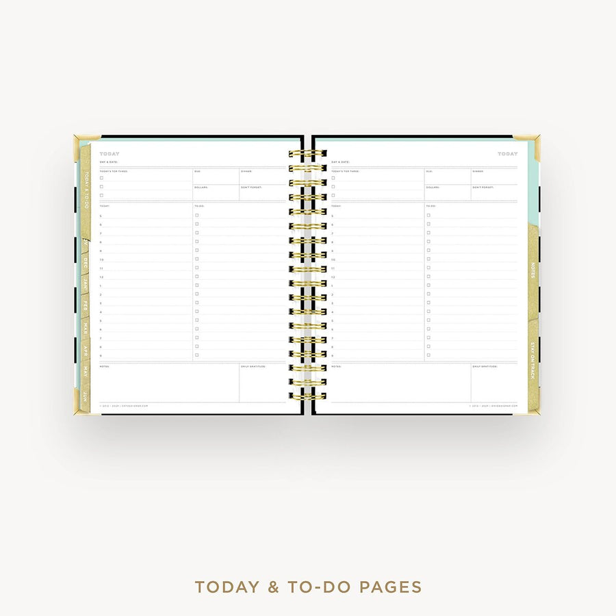 Day Designer 2026-27 weekly planner: Black Stripe cover with undated daily planning pages