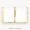 Day Designer 2026-27 mini weekly planner: Lemon Floral Sage cover with thank you notes pages