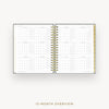 Day Designer 2025-26 daily planner: Charcoal Bookcloth cover with 12 month calendar