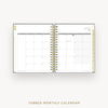 Day Designer 2025-26 daily planner: Charcoal Bookcloth cover with monthly calendar