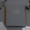 Day Designer 2023-24 Daily Planner Charcoal Bookcloth with beautiful cover agenda book.