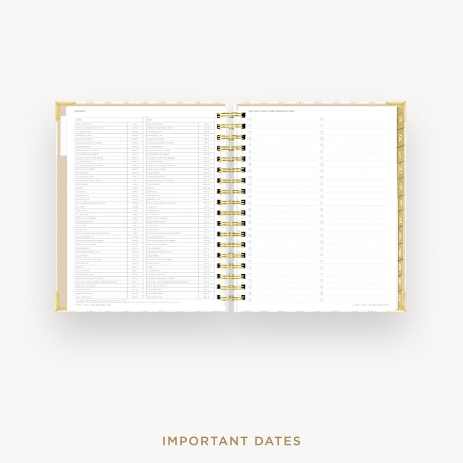 Day Designer 2026-27 weekly planner: Ticking Stripe cover with holidays page