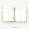 Day Designer 2026-27 mini weekly planner: Lemon Floral Sage cover with favorite books and movies pages