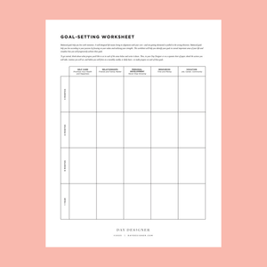 Free Goal-Setting Worksheet Printable