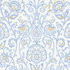 A floral patterned daily planner with soft coastal hues and gold foil accents on a white background.