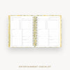 Day Designer 2026-27 weekly planner: Lemon Floral Sage cover with entertainment party planner