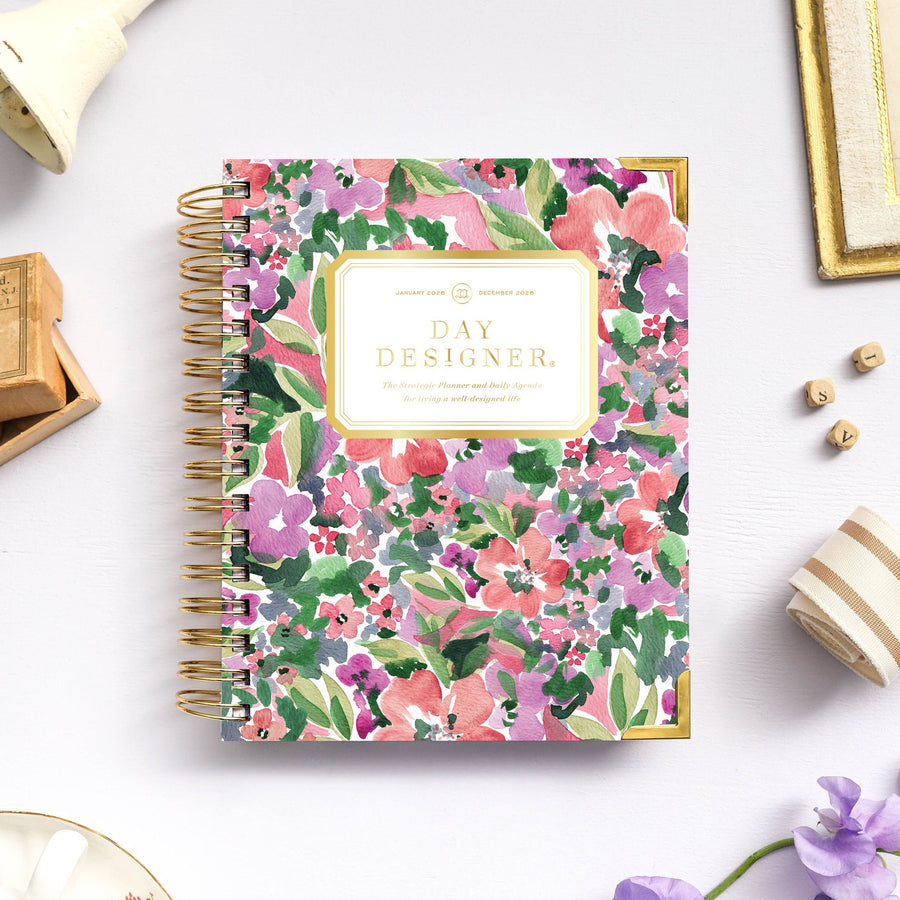 Day Designer 2026 mini daily planner: ula bloom beautiful cover agenda book