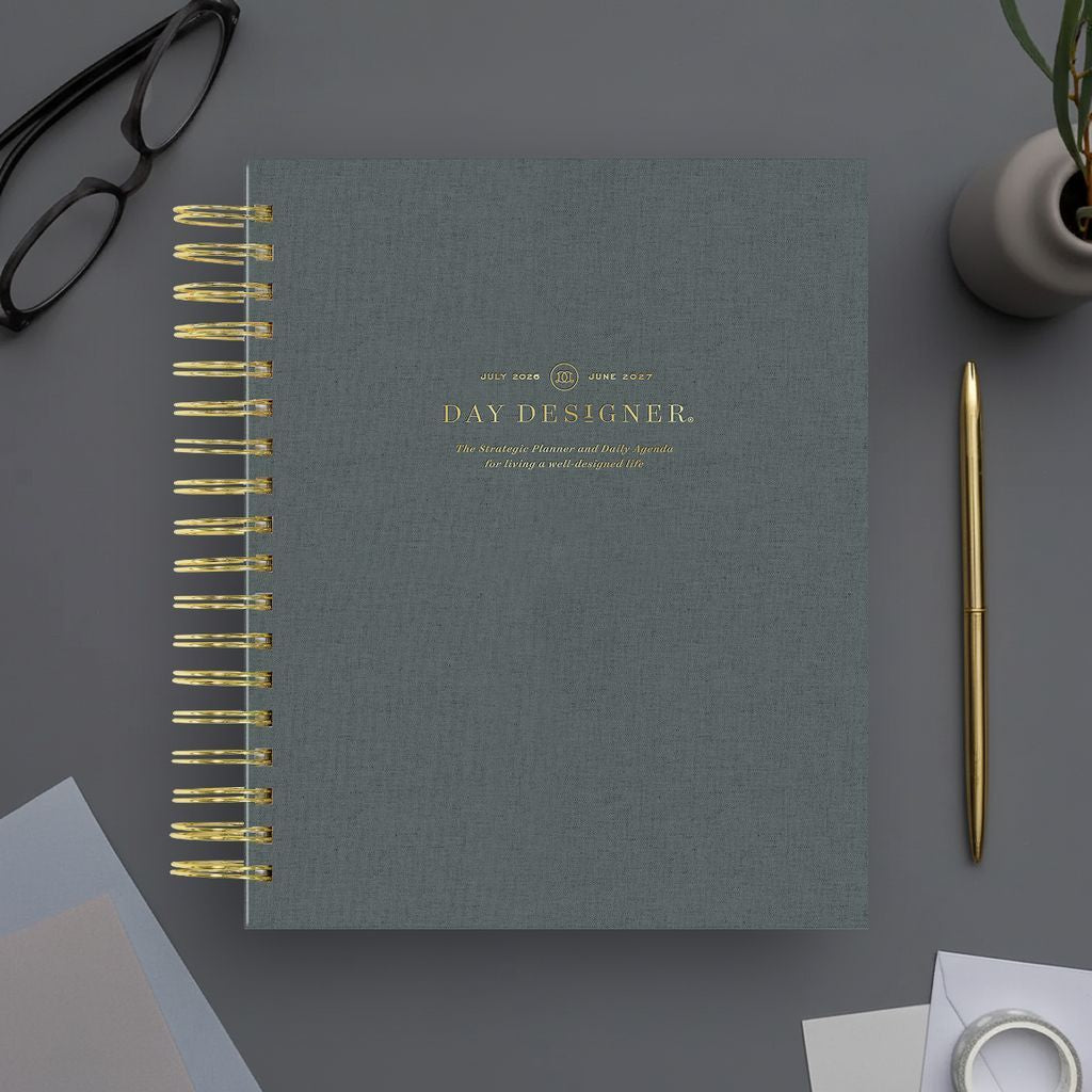 2026-27 Daily Planner: Charcoal Bookcloth