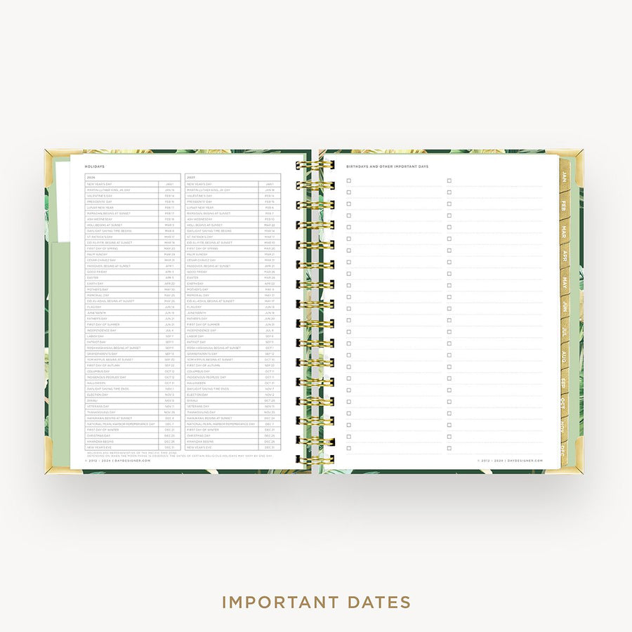 Day Designer 2026 mini weekly planner: st barts cover with holidays page