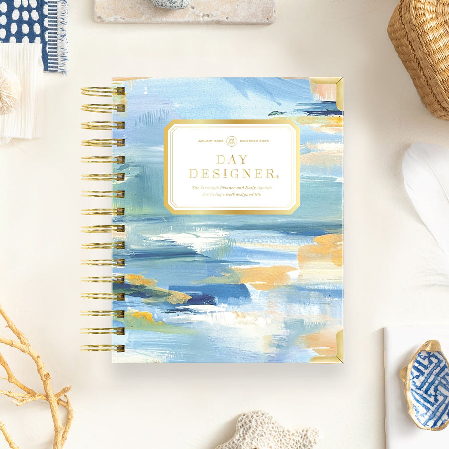 Day Designer 2026 mini daily planner: sea and sky beautiful cover agenda book