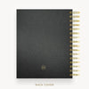 Day Designer 2026-27 mini weekly planner: Classic Black Pebble Texture cover with back cover with gold detail