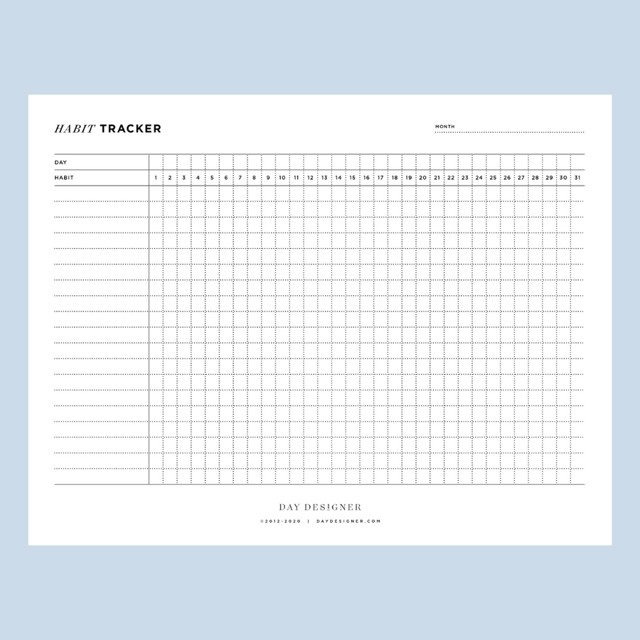 Free Habit Tracker Printable