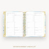 Day Designer 2026 mini weekly planner: sea and sky cover with entertainment party planner