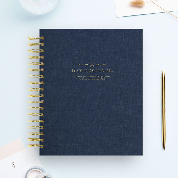 2026-27 Daily Planner: Navy Bookcloth