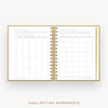 Day Designer 2025-26 mini daily planner: Caramel Latte cover with goals worksheet