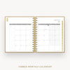 Day Designer 2025-26 mini daily planner: Caramel Latte cover with monthly calendar