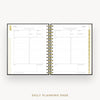 Day Designer 2025-26 mini daily planner: Classic Black cover with daily planning page