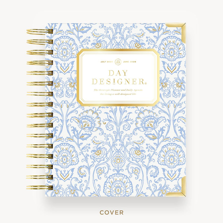 Day Designer 2025-26 mini daily planner: Alicia hard cover, gold wire binding