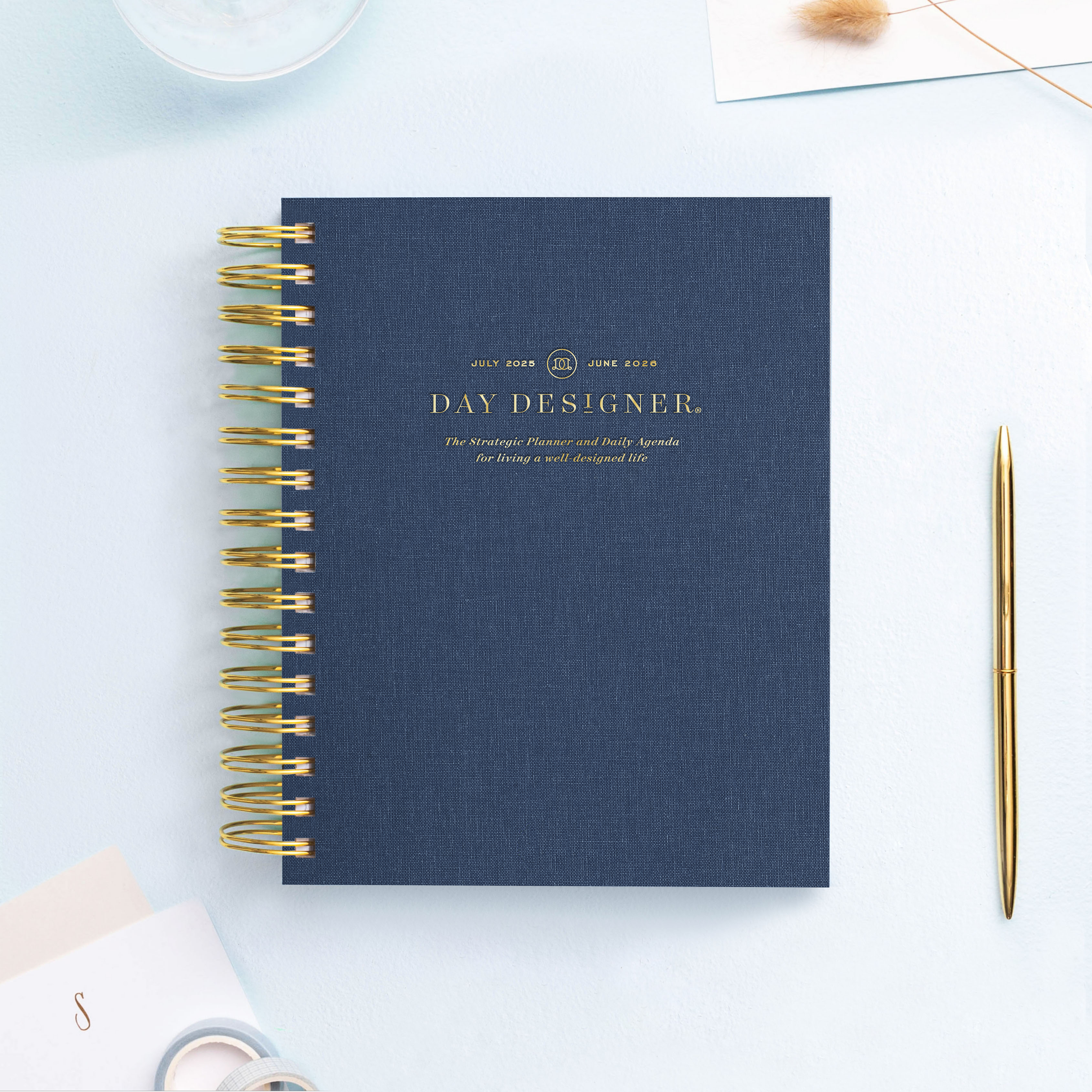 2025-26 Mini Daily Planner: Navy Bookcloth