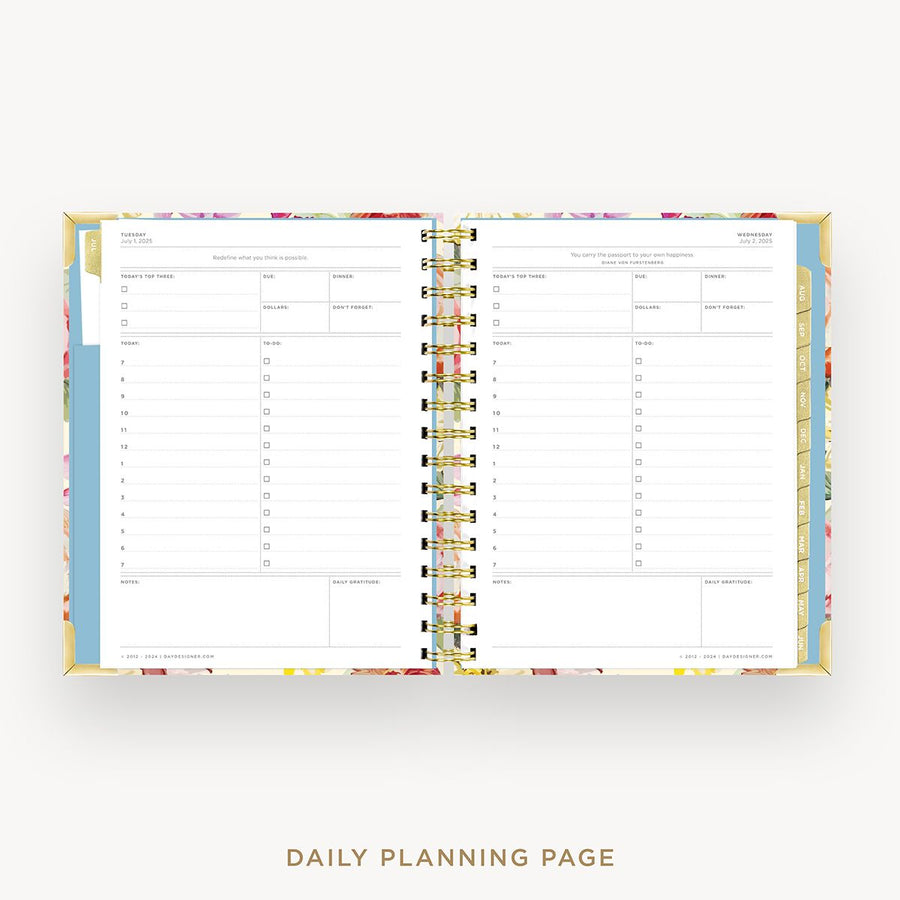 Day Designer 2025-26 mini daily planner: Oh So Lovely cover with daily planning page